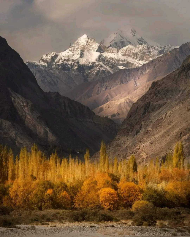 Deciduous colours and mountain Northern Pakistan