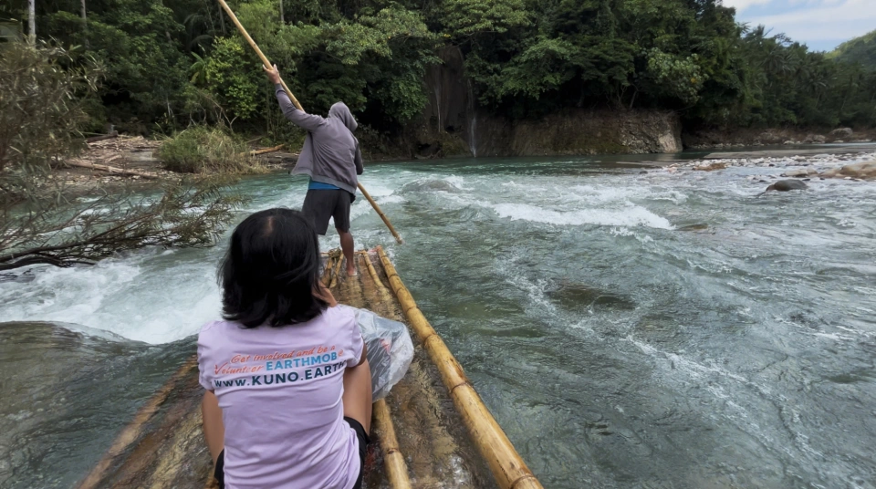 Bamboo rafting down the Ibajay River