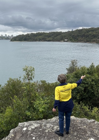 Kate Eccles surveying Gooragal