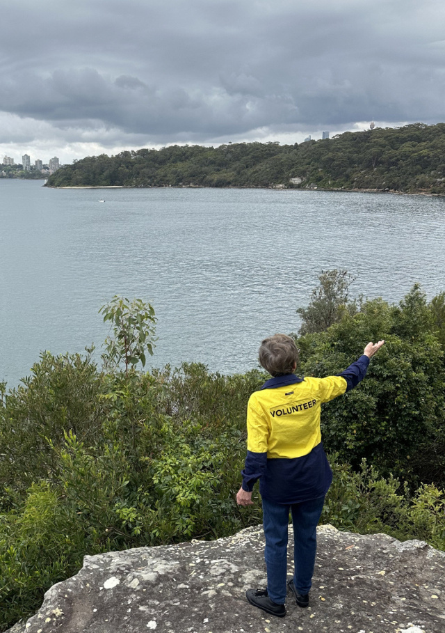 Kate Eccles surveying Gooragal