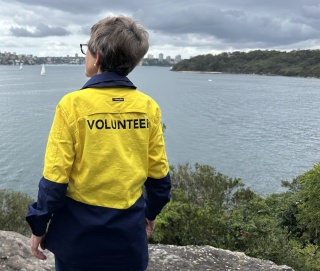 Kate Eccles surveys cove Mosman