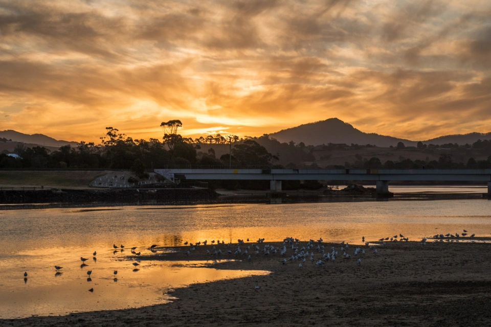 Leven River sunset 0308 by Tilde Bergstrom