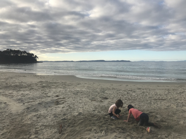 Adventure Bay kids playing in sand