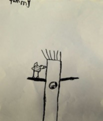 Bruny kids Tommy drawing