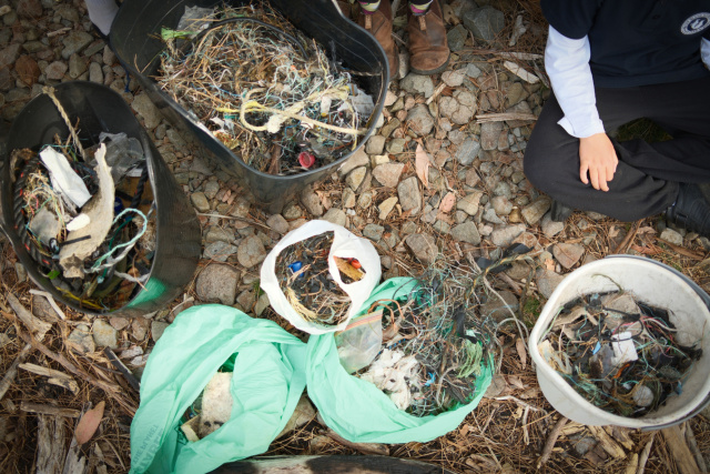 Rubbish collected on Bruny Island