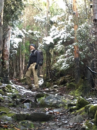David Day hiking kunanyi