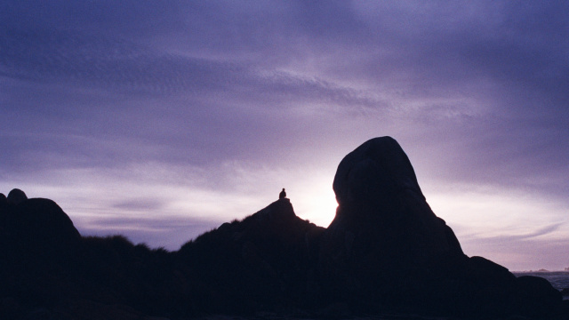 75 Conical Rocks to Granville harbour Silhouette Phil Pullinger