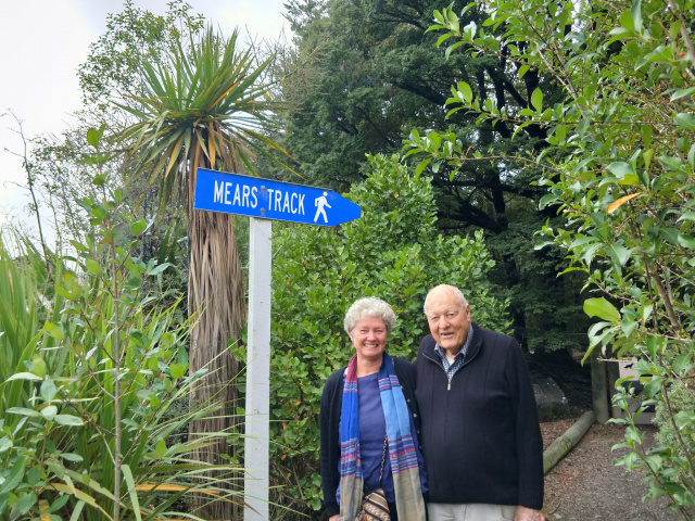 Mears Track sign Helen Cushing