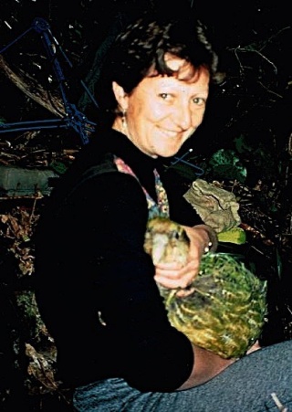 Sally and kakapo