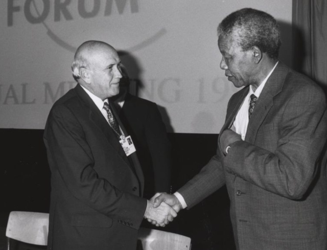 Frederick de Clerk and Nelson Mandela