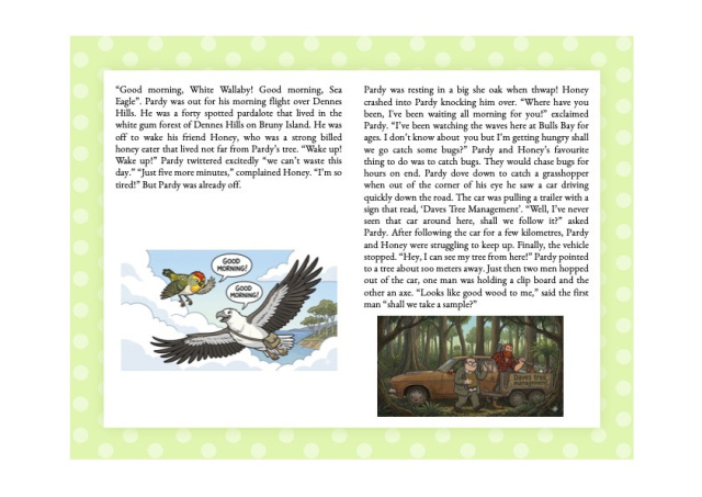 1 Pardy the Pardalote saves Dennes Hills 1