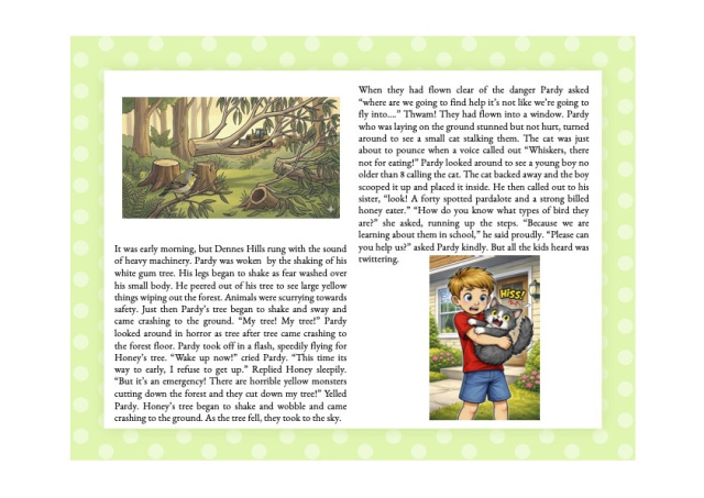 3 Pardy the Pardalote saves Dennes Hills 1