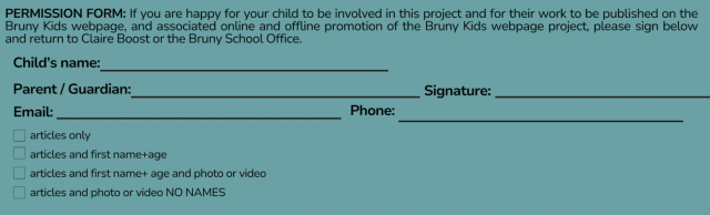 Kids Permission Form