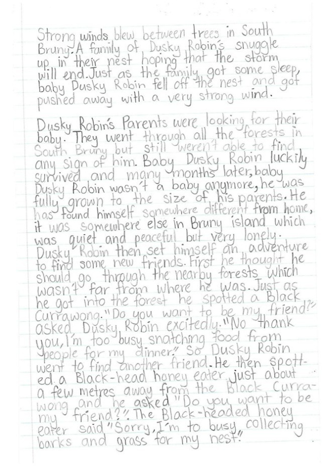 Story by Tinaya Thilakasiri age 10 page1
