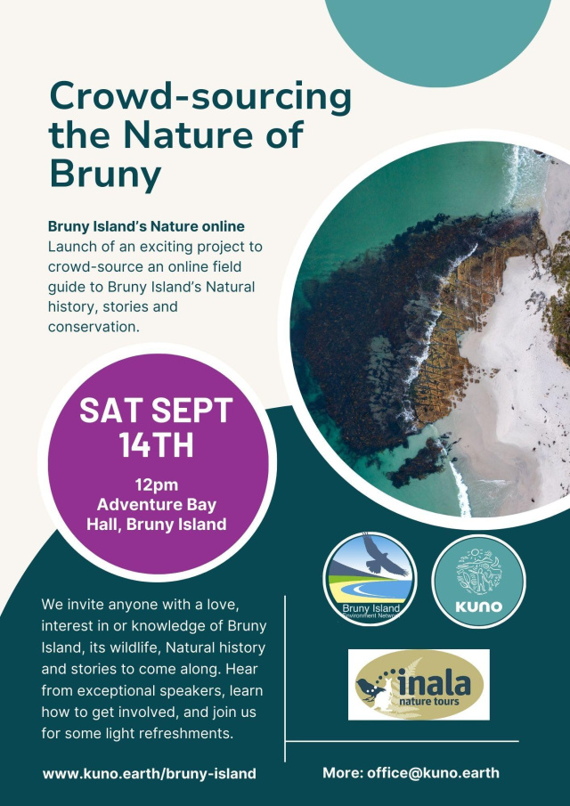 Bruny Launch Sat Sept 14th